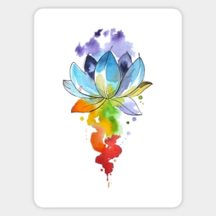 Chakra Yoga Lotus Flower Watercolour Sticker